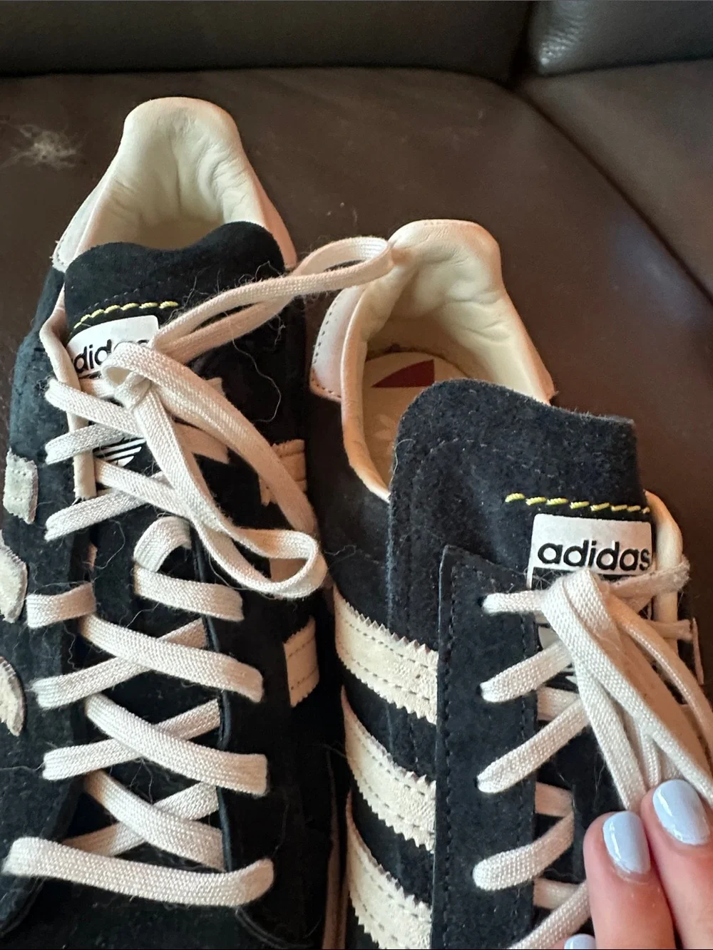 adidas Campus Suede Sneakers in Black and White